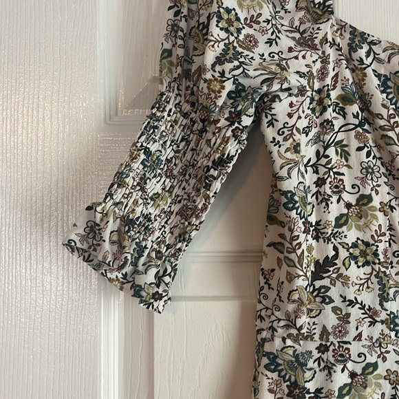 NWT Francesca’s Floral Print Long Dress With front Slit - Picture 6 of 7